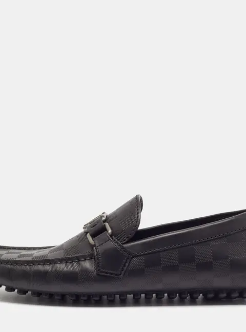 Louis Vuitton Hockenheim Size 41 Black Leather Driver Loafers