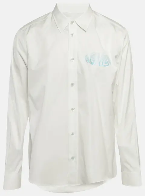 Louis Vuitton White LV Print Cotton Long Sleeve Shirt XL