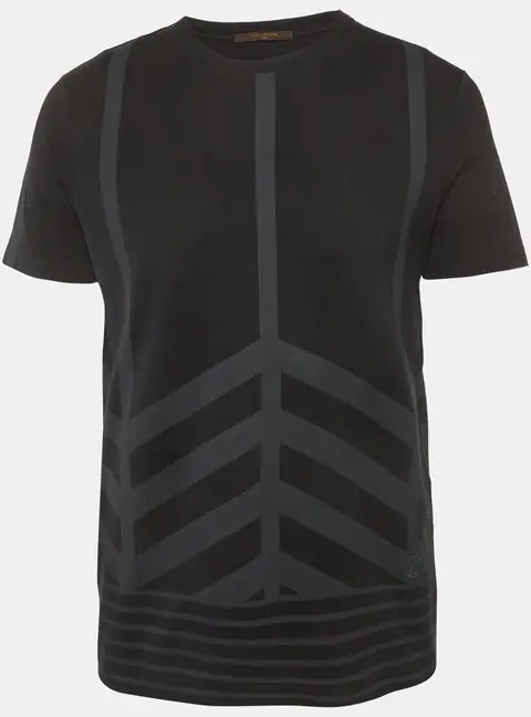 Louis Vuitton Black Check Jersey T-Shirt M