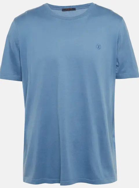 Louis Vuitton Blue LV Logo Classic T-Shirt XXL