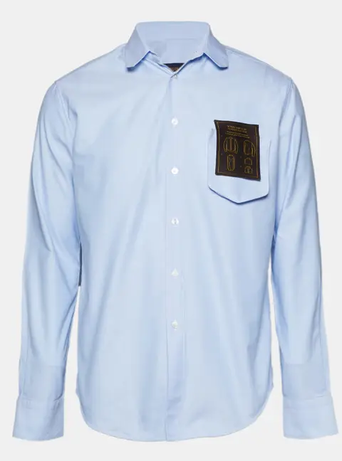 Louis Vuitton Blue Cotton Long Sleeve Shirt M