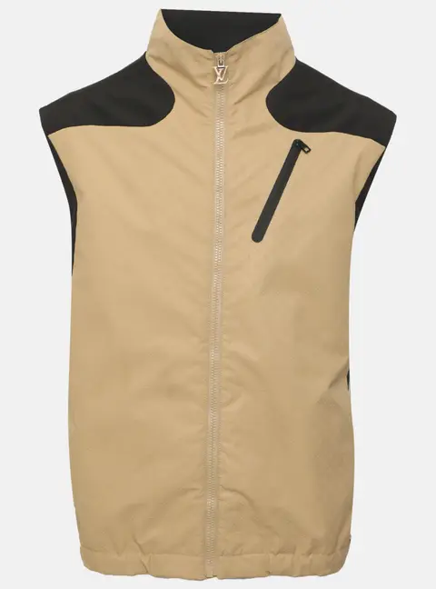 Louis Vuitton Beige/Black Monogram Embossed Nylon Technical Gilet Vest XXL