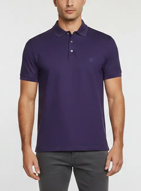 Louis Vuitton Purple Cotton Pique Short Sleeve Shirt XS