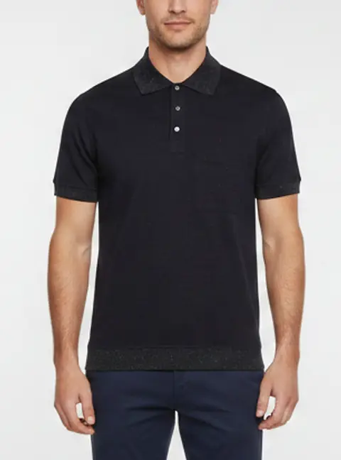 Louis Vuitton Navy Blue Monogram Knit Polo T-Shirt M