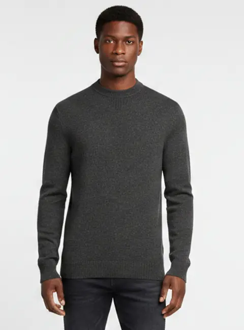 Louis Vuitton Grey Monogram Knit Long Sleeve Sweater M