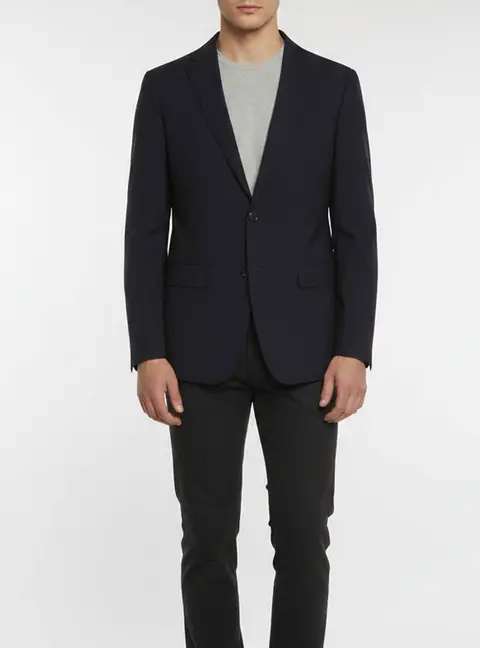 Louis Vuitton Navy Blue Wool Single Breasted Blazer M