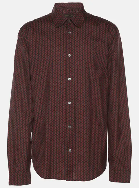 Louis Vuitton Black/Red Printed Poplin Long Sleeve Shirt XXL