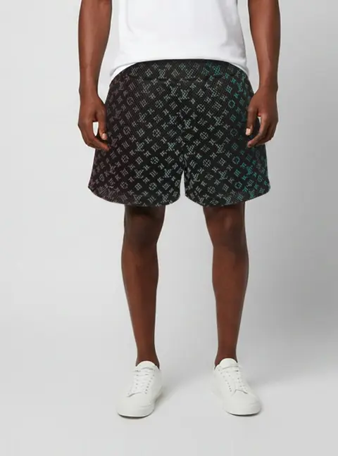 Louis Vuitton Black Monogram Mesh Shorts S