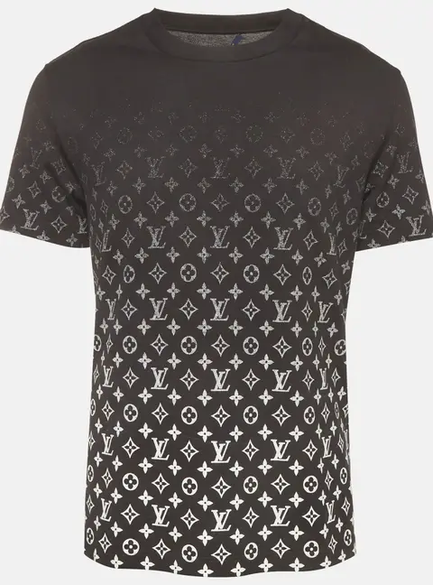 Louis Vuitton Black Monogram Gradient Print Cotton Crewneck T-Shirt M