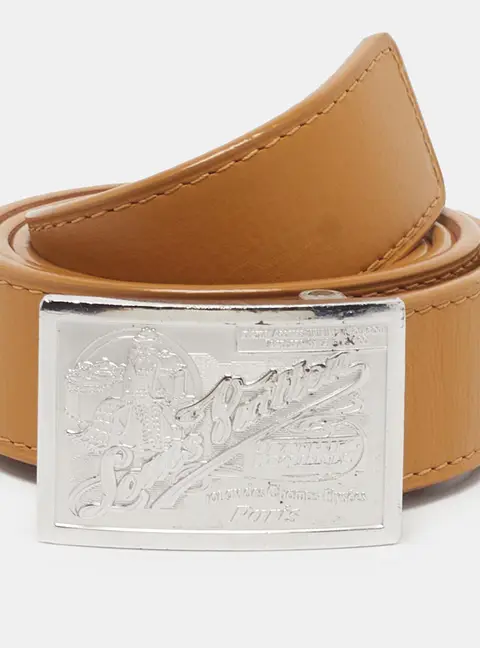 Louis Vuitton Travelling Requisites 80CM Belt Tan Leather