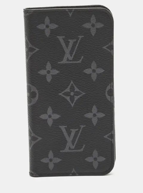 Louis Vuitton Monogram Eclipse Canvas iPhone X Folio Case