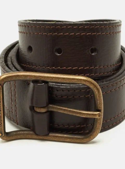 Louis Vuitton 90 CM Buckle Belt Brown Leather