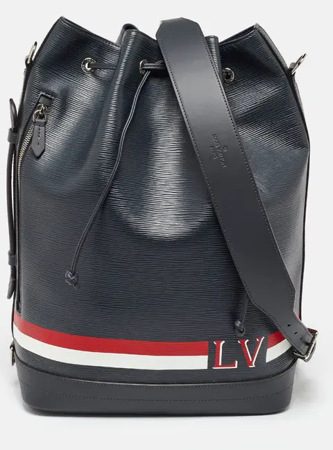 Louis Vuitton Neo Marin Navy Blue Leather Tote Bag