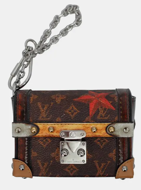Louis Vuitton Time Trunk M63779 Brown Monogram Canvas Shoulder Bag