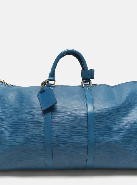 Louis Vuitton Keepall Blue Epi Leather Duffel bags
