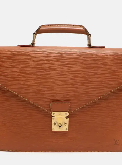 Louis Vuitton Cipango Gold Epi Leather Serviette Conseiller Briefcase