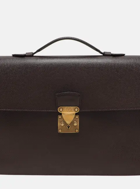 Louis Vuitton Burgundy Taiga Leather Serviette Kourad Briefcase
