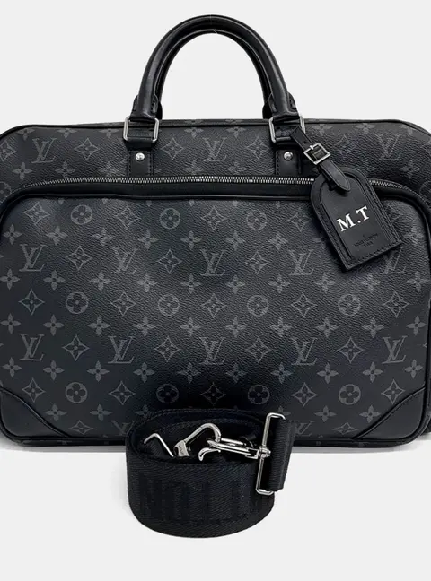Louis Vuitton Black Monogram Eclipse Canvas Briefcase Bag