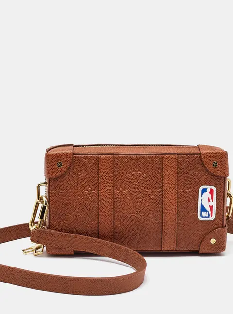 Louis Vuitton x NBA Brown Monogram Ball Grain Leather Soft Trunk Wallet