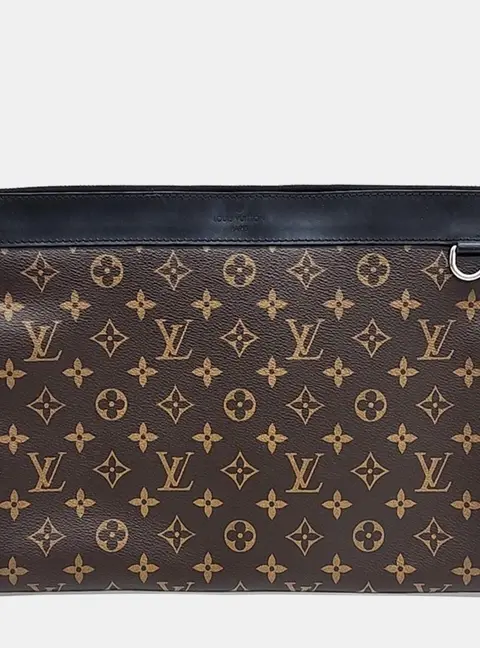 Louis Vuitton Discovery Pochette GM Brown Monogram Canvas Clutch Bag