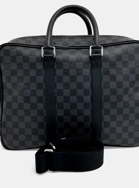 Louis Vuitton E-Care MM Graphite Damier Graphite Canvas Briefcase Bag