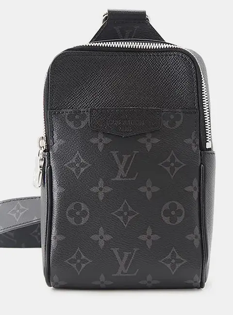 Louis Vuitton Outdoor Sling Bag Noirm30741 Black Monogram Eclipse Taiga Leather Sling Bag