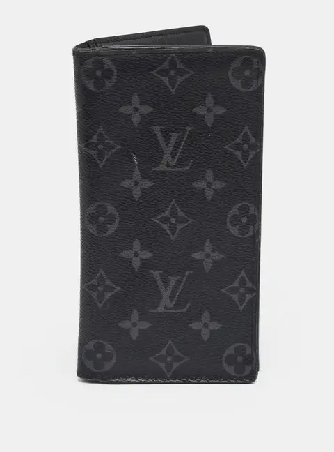 Louis Vuitton Brazza Monogram Eclipse Canvas Wallet