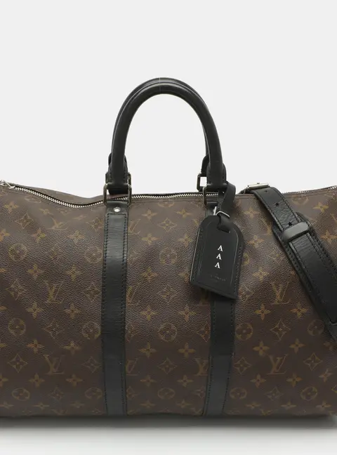 Louis Vuitton Keepall Bandouliere 45 Monogram Macassar Suitcase