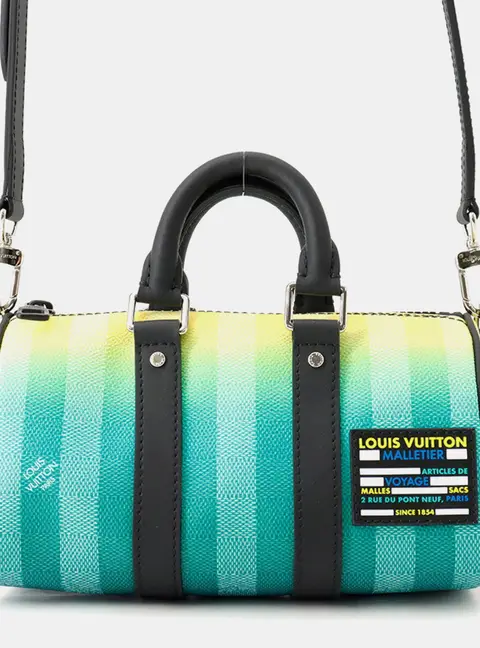 Louis Vuitton Keepall XS Green Yellow Damier Canvas Mini Bag