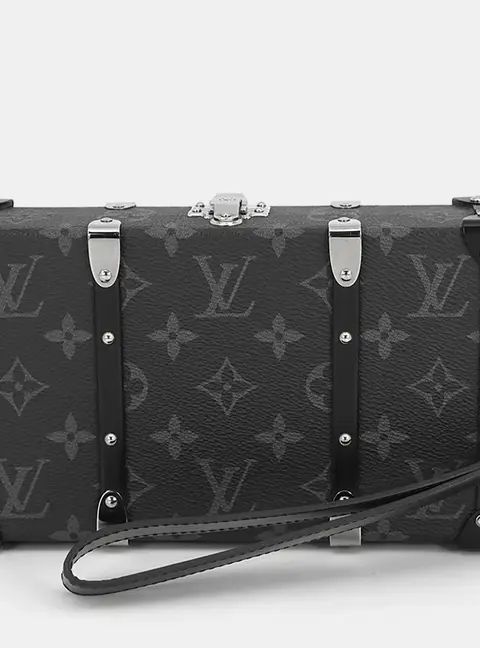 Louis Vuitton Wallet Trunk PM Noir Monogram Eclipse Canvas Pouch Bag
