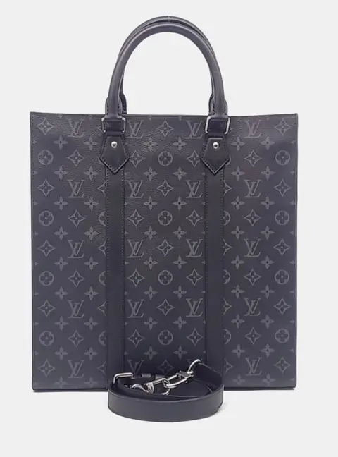 Louis Vuitton Sac Plat PM Grey Monogram Canvas Top Handle Bag
