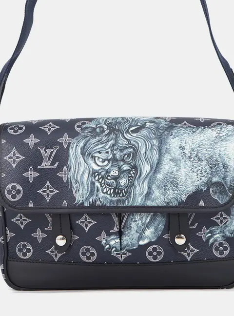 Louis Vuitton Savannah Chapman Brothers Messenger PM Navy Monogram Canvas Crossbody Bag