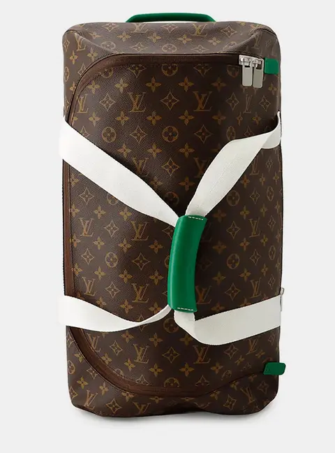 Louis Vuitton Horizon Soft 55 Brown Green White Monogram Canvas Luggage Bag