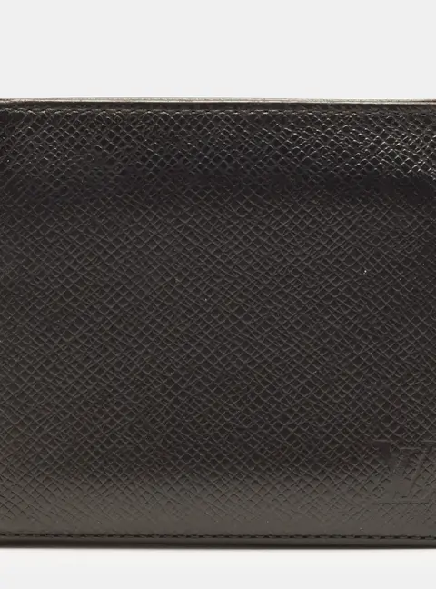Louis Vuitton Black Taiga Leather Bifold Wallet
