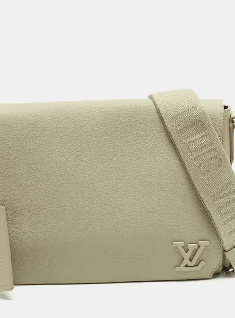 Louis Vuitton Takeoff Sage Aerogram Leather Messenger Bag