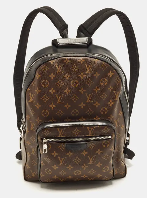 Louis Vuitton Josh Black Monogram Macassar Canvas and Leather Backpack