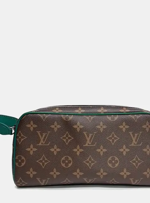 Louis Vuitton Dopp Kit Brown Monogram Coated Canvas Toiletry Bag