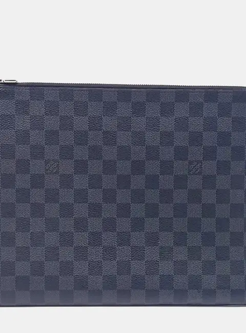 Louis Vuitton Graphite Pochette Jour Navy Blue Canvas GM