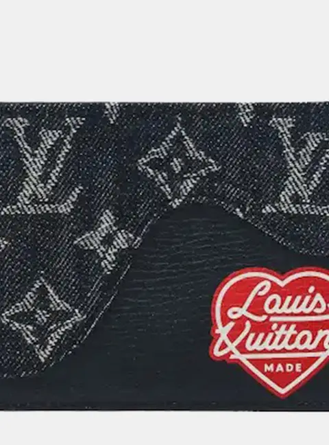 Louis Vuitton Slender Nigo Black Monogram Denim Taurillon Leather Wallet