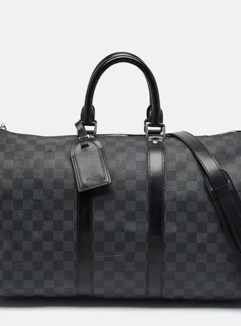 Louis Vuitton Keepall Bandouliere 45 Damier Graphite Canvas Bag