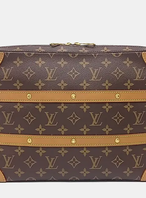 Louis Vuitton Soft Trunk Brown Coated Canvas & Leather Messenger Bag