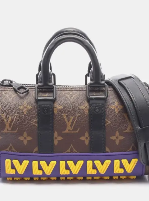 Louis Vuitton Keepall XS Multicolor Coated Canvas Leather Rubber Duffel Bag