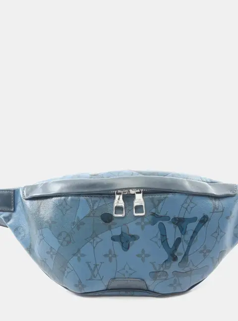 Louis Vuitton Discovery Bum Bag Waist Body Pvc-Coated Canvas And Leather Monogram Aqua Garden Blue