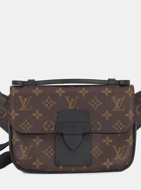 Louis Vuitton Spadlock Sling Bag Noir Monogram Macassar Canvas