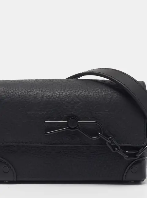 Louis Vuitton Steamer Black Monogram Taurillon Leather Wearable Wallet