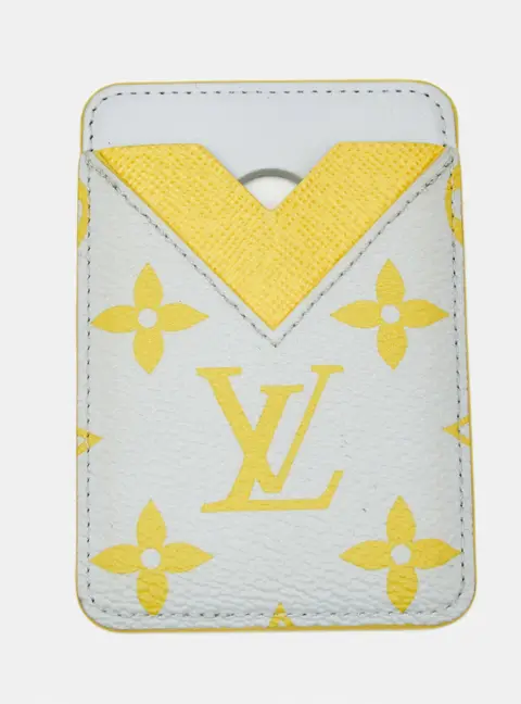Louis Vuitton Magnetic Light Gray/Yellow Monogram Glow Canvas Card Holder
