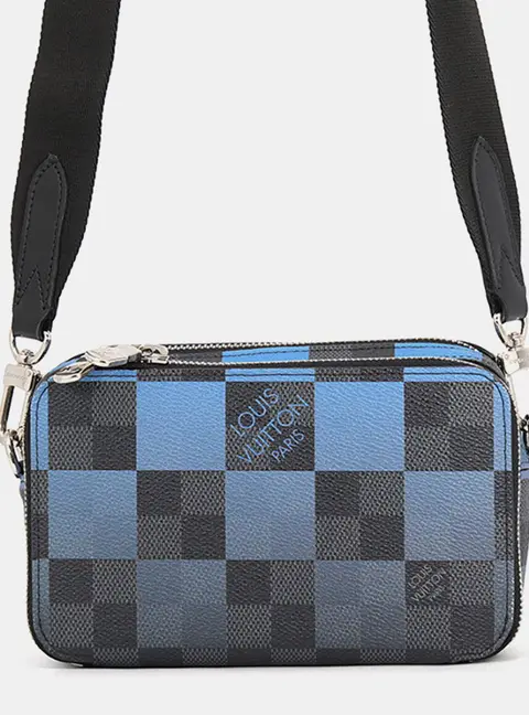 Louis Vuitton Alpha Wearable Wallet Noir/Blue Damier Graphite Giant