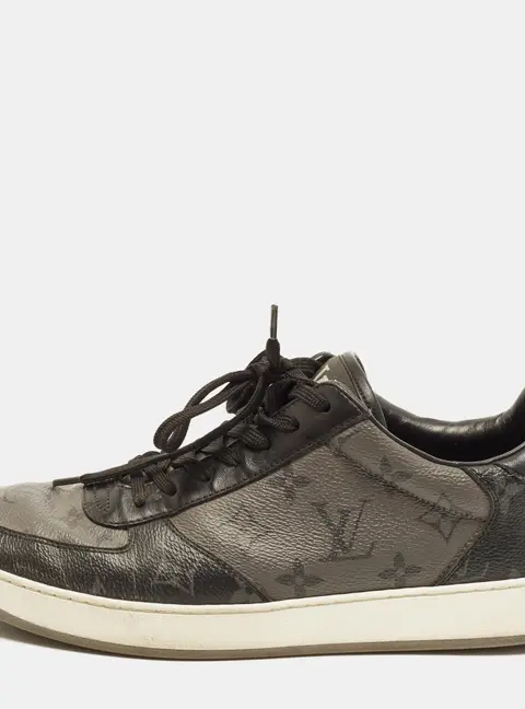 Louis Vuitton LV Eclipse Size 41 Black/Grey Monogram Coated Canvas and Leather Low Top Sneakers