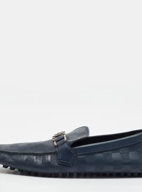 Louis Vuitton Hockenheim Size 44.5 Blue Leather Loafers