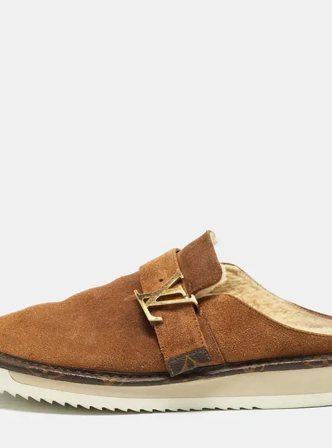 Louis Vuitton LV Easy Size 42 Brown Suede Mules